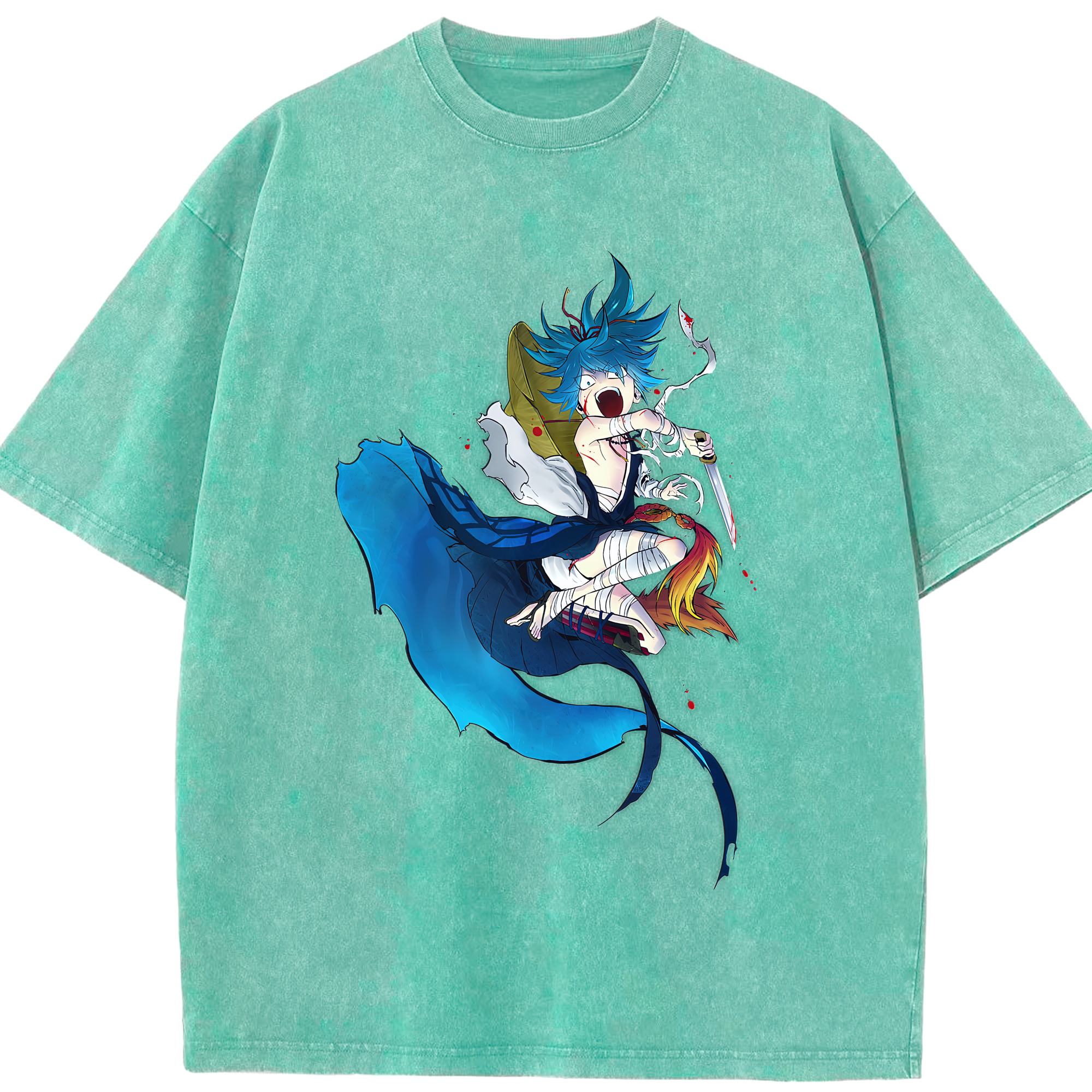 （画像用） 刀剣乱舞 Touken Ranbu 綿100% ヴィンテージ風 半袖Tシャツ（フロントプリント）